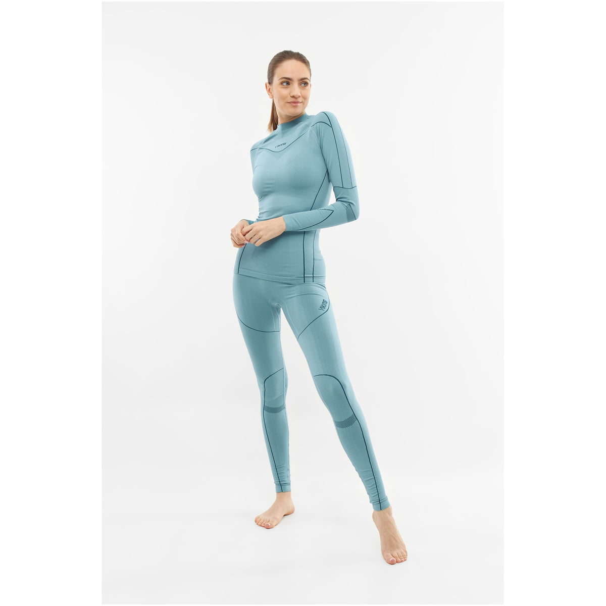 dámské termoprádlo Viking Gaja Turtle Neck Bamboo turquoise