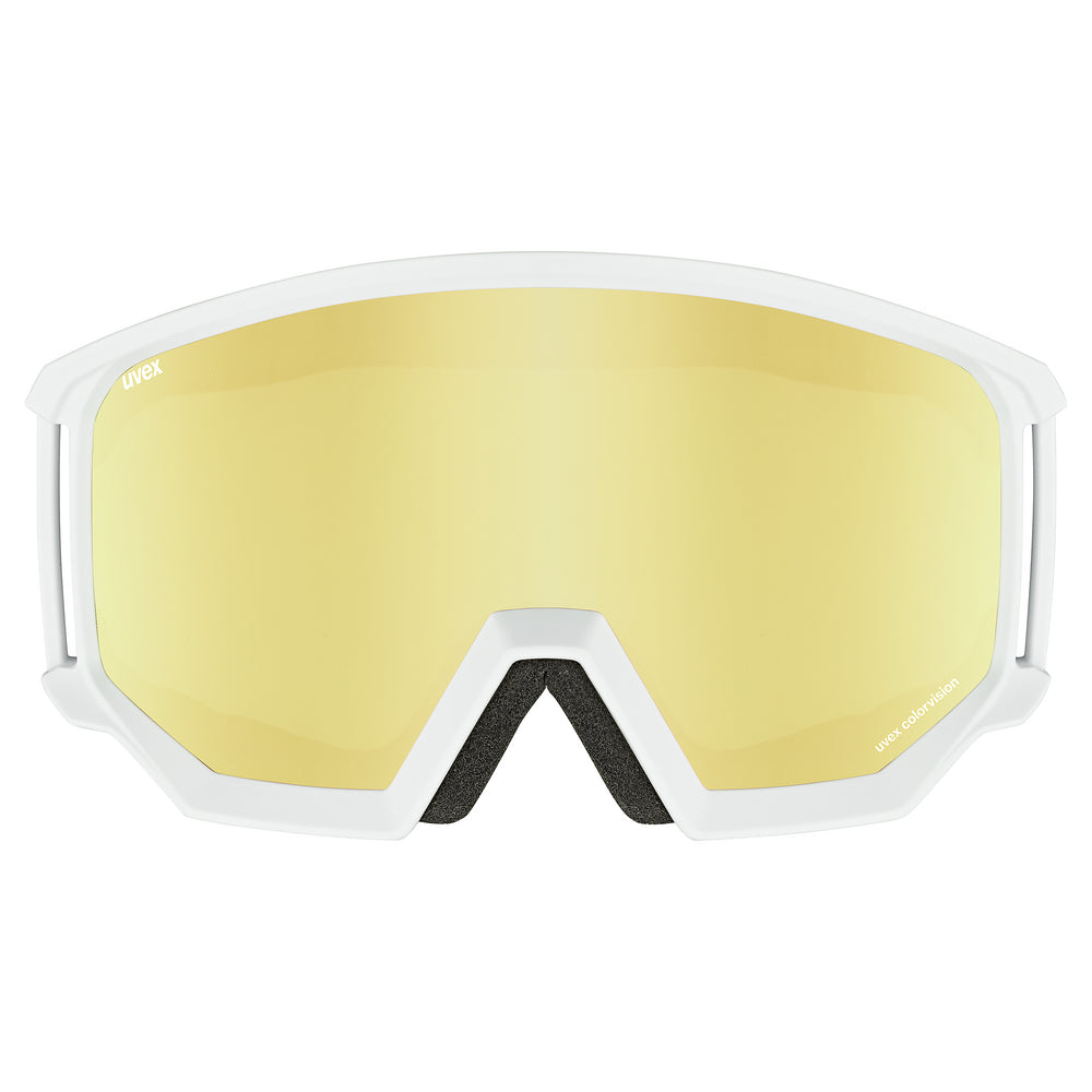 lyžařské brýle uvex athletic CV white matt/gold-green