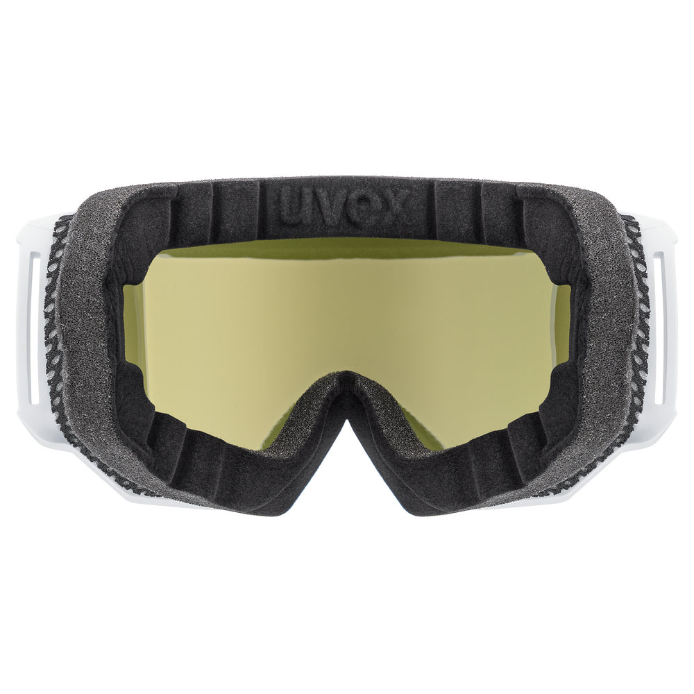 lyžařské brýle uvex athletic CV white matt/gold-green