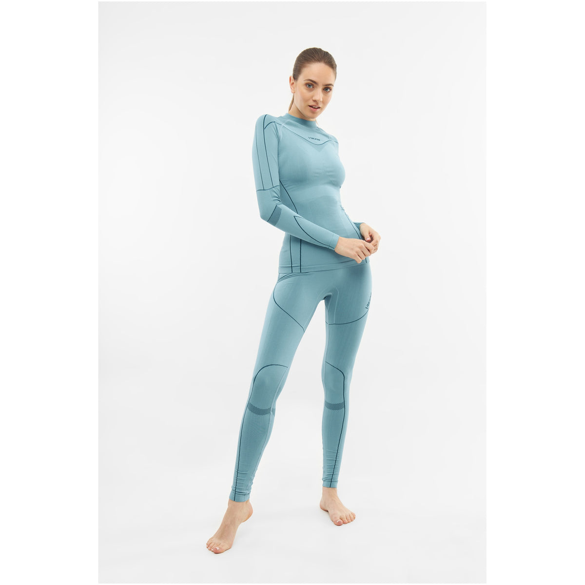 dámské termoprádlo Viking Gaja Turtle Neck Bamboo turquoise