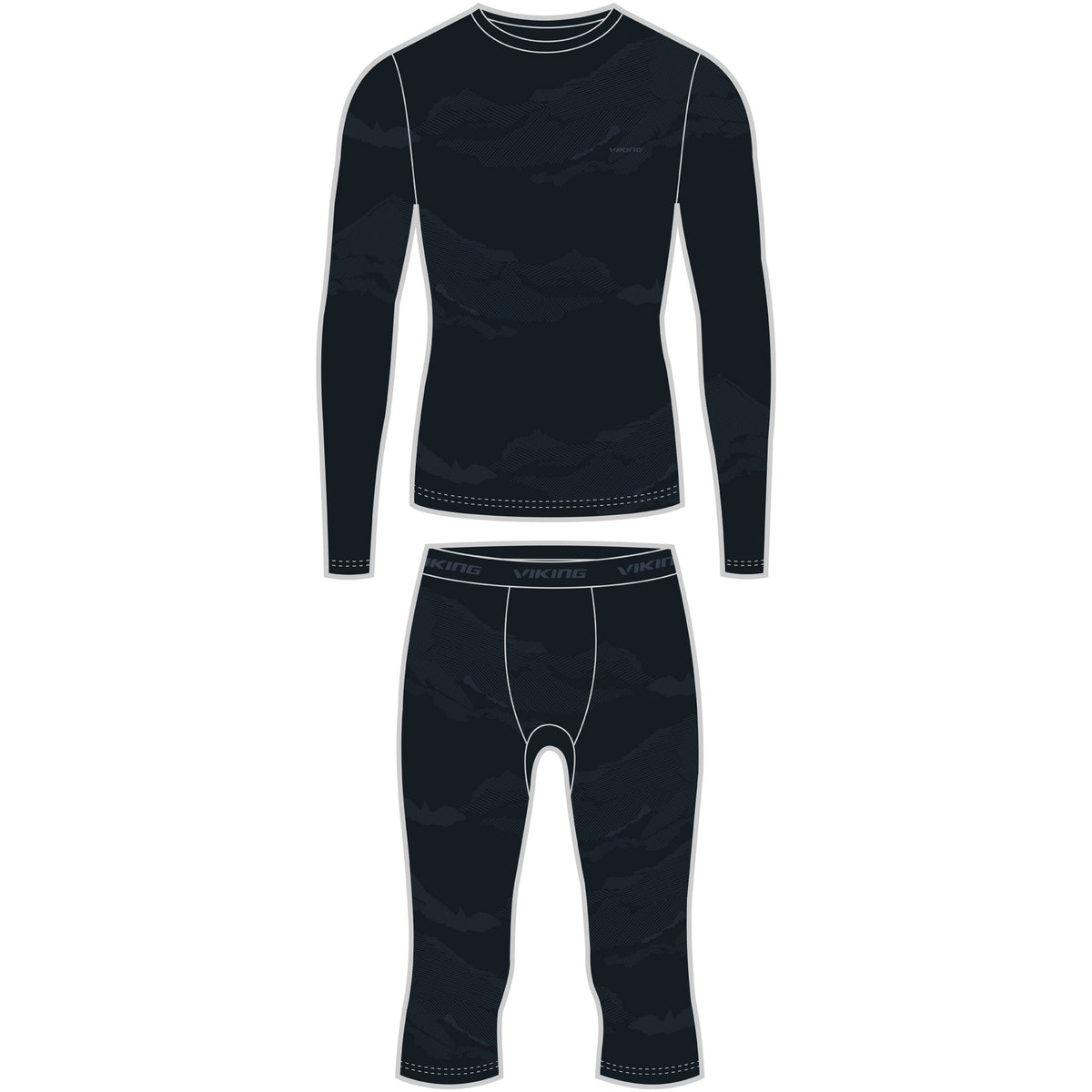 pánské termoprádlo Viking Gasher Man 3/4 Set black