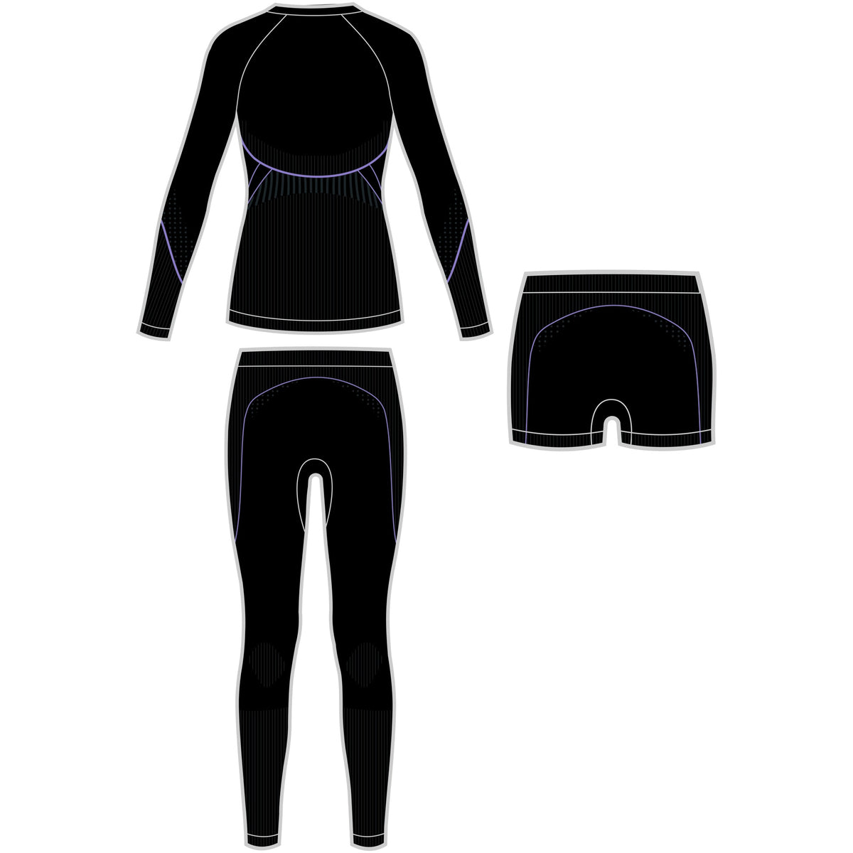 dámské termoprádlo Viking Etna 2.0 Set black/purple