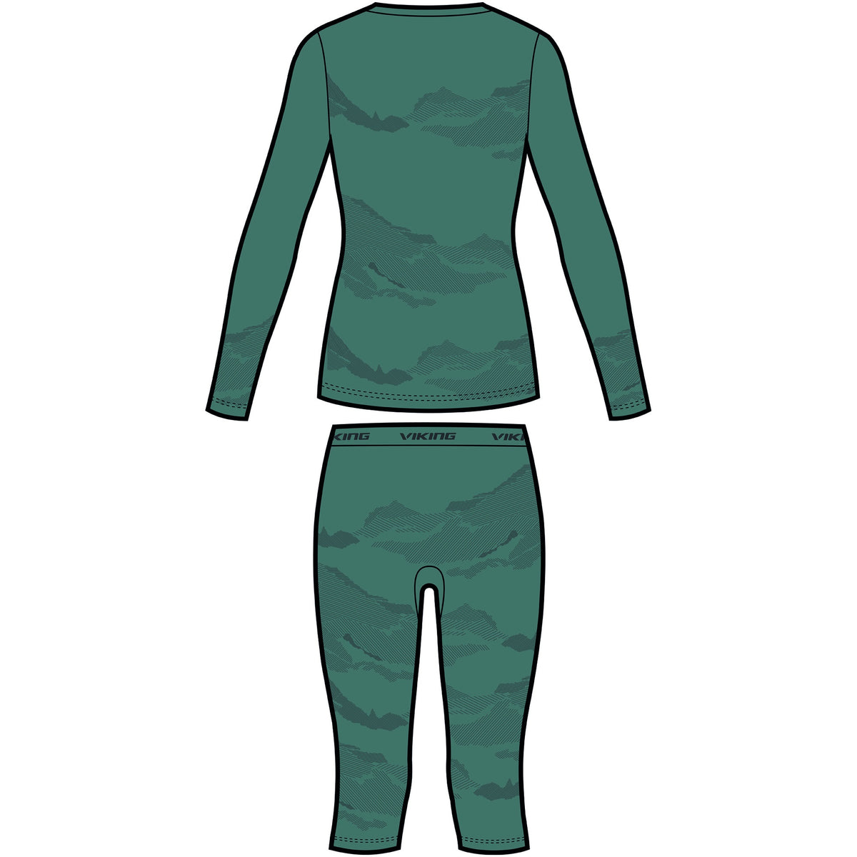 dámské termoprádlo Viking Gasher Lady 3/4 Set green