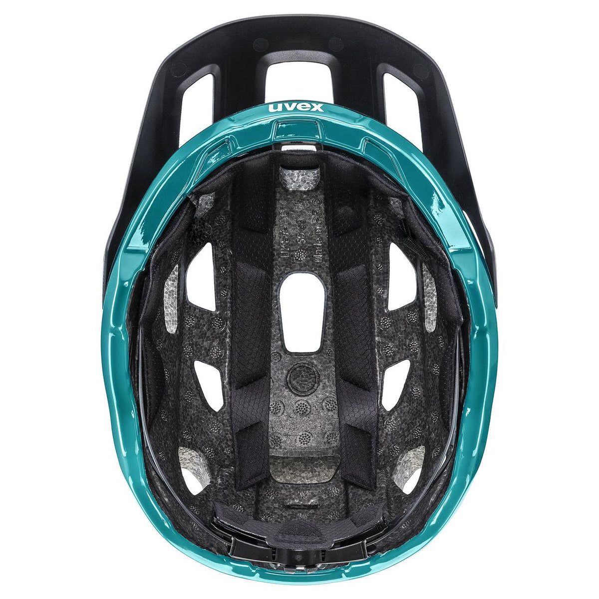 cyklistická přilba uvex react black-teal matt