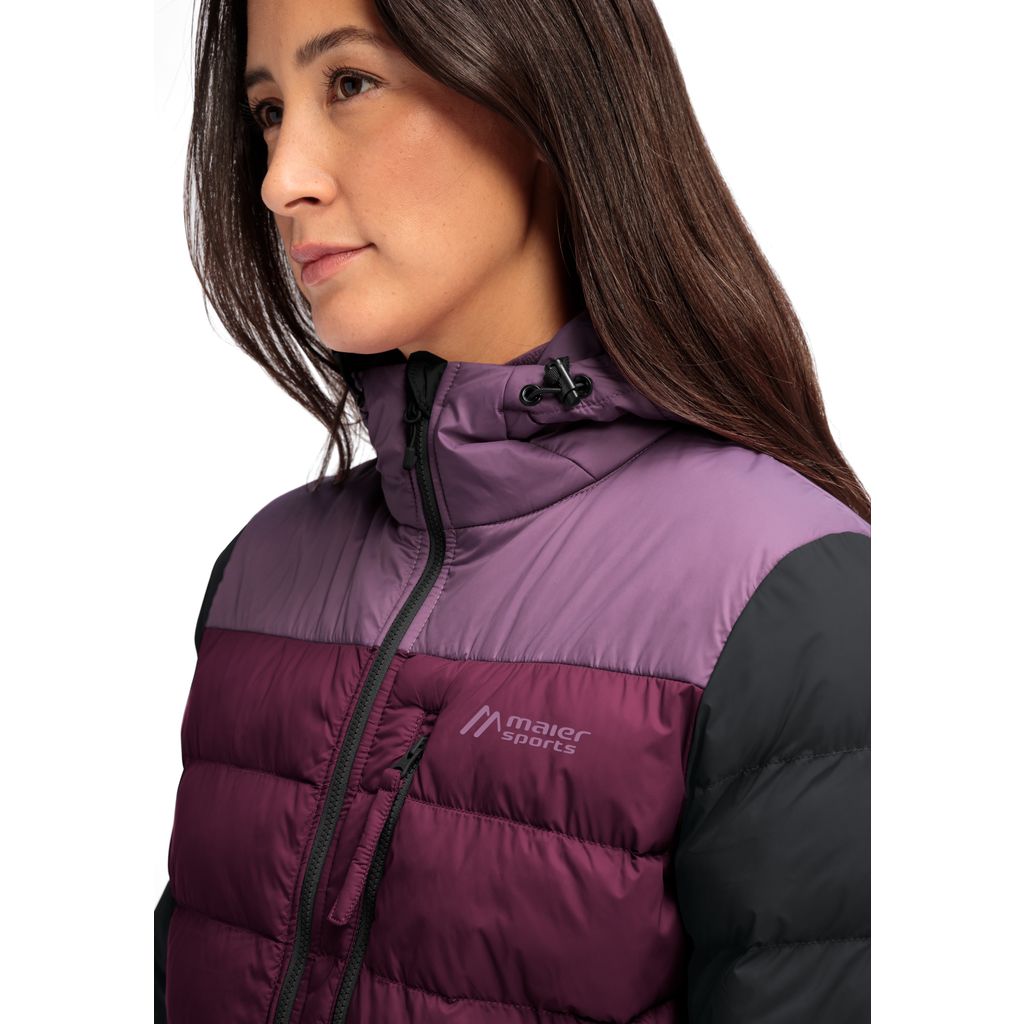 dámská bunda Maier Sports Lomnica W black/berry paint/cherry wine