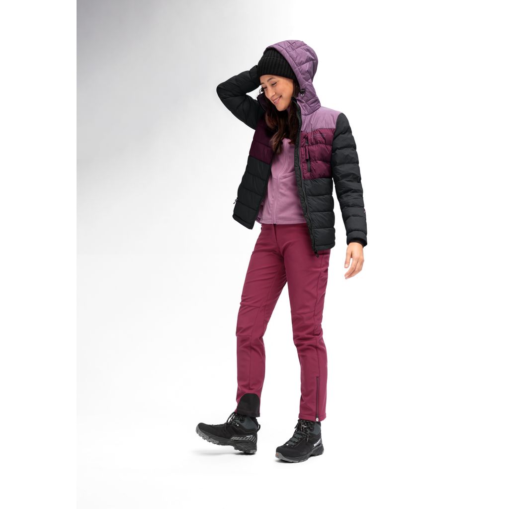 dámská bunda Maier Sports Lomnica W black/berry paint/cherry wine