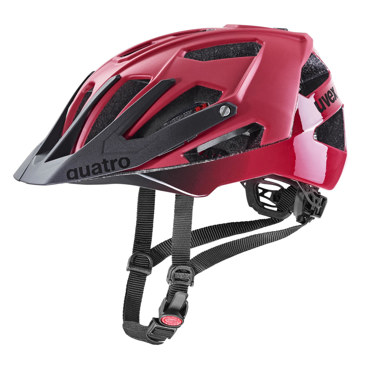 cyklistická přilba uvex quatro cc dark red-black mat