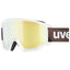 lyžařské brýle uvex athletic CV white matt/gold-green