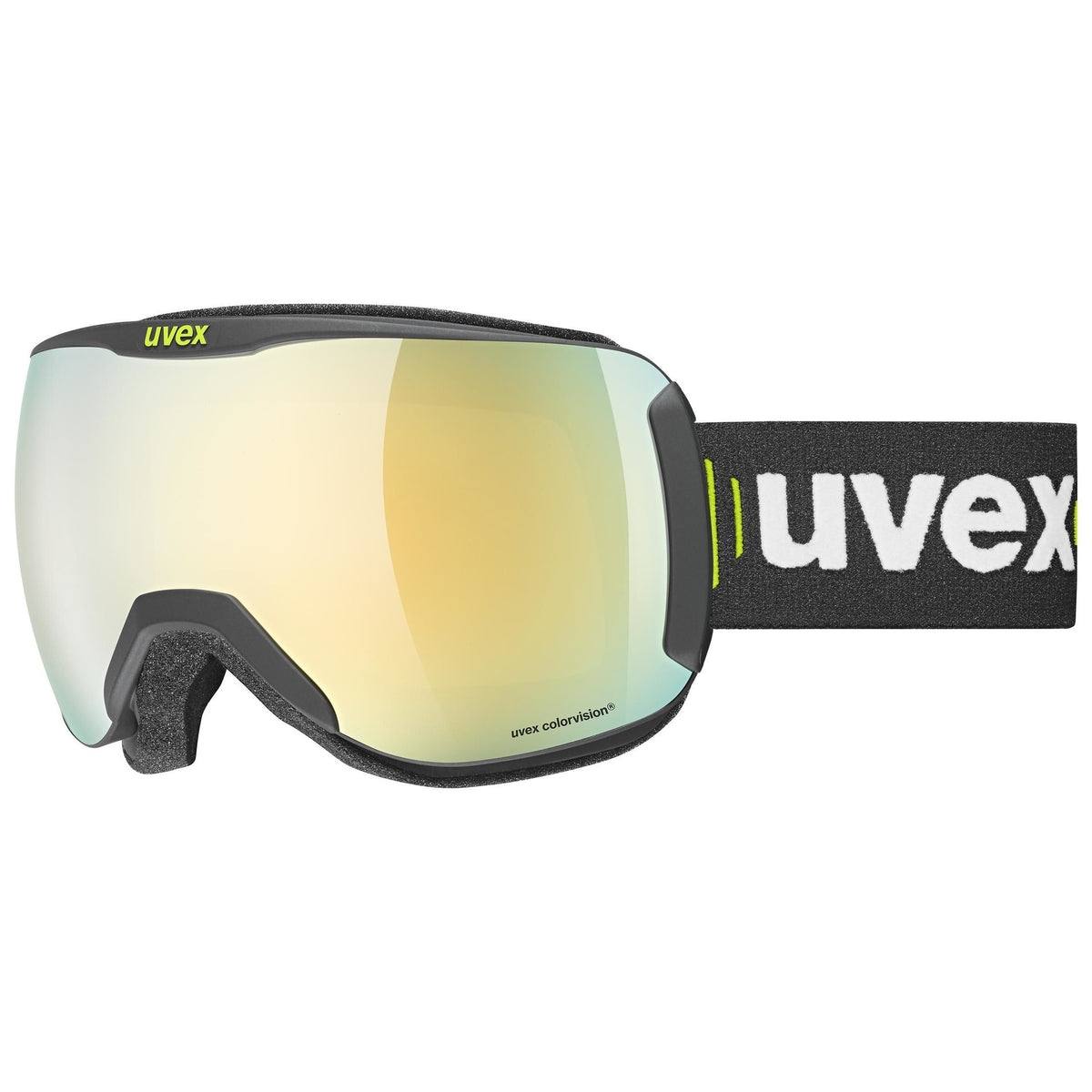 lyžařské brýle uvex downhill 2100 CV race black mat green S2