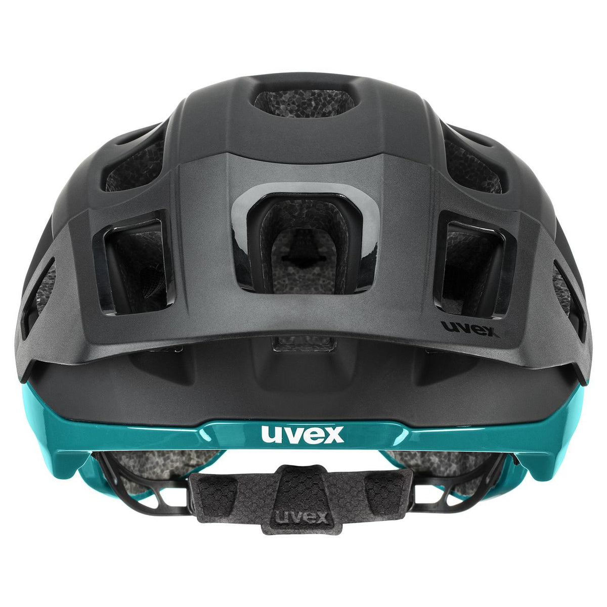 cyklistická přilba uvex react black-teal matt