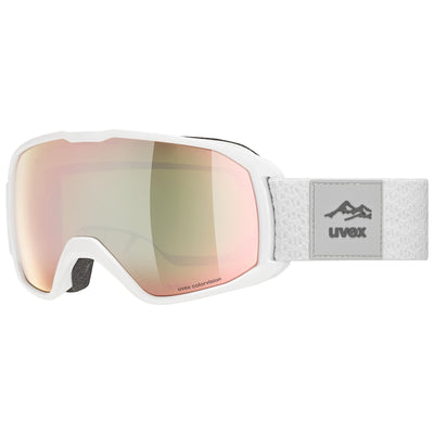 lyžařské brýle uvex xcitd CV white matt SL/rose-green