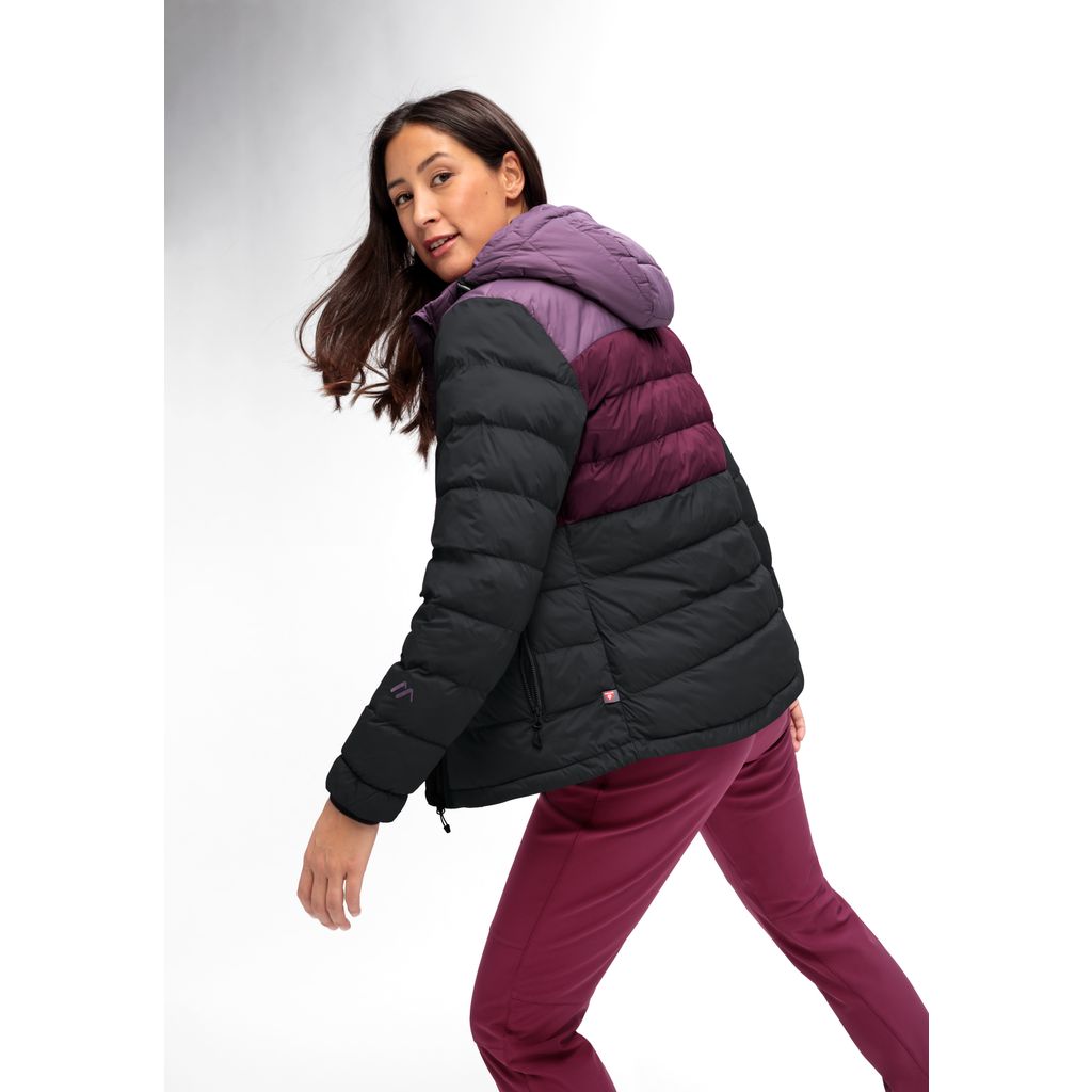 dámská bunda Maier Sports Lomnica W black/berry paint/cherry wine