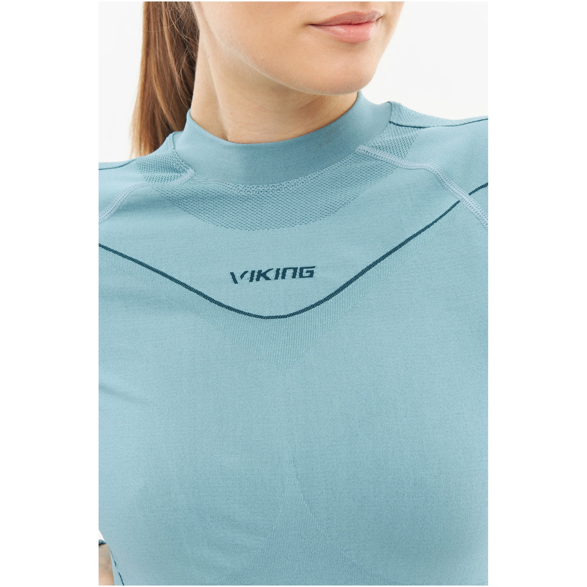 dámské termoprádlo Viking Gaja Turtle Neck Bamboo turquoise