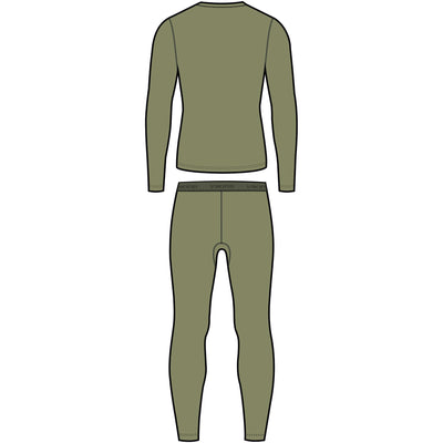 pánské termoprádlo Meriboo Man Set green