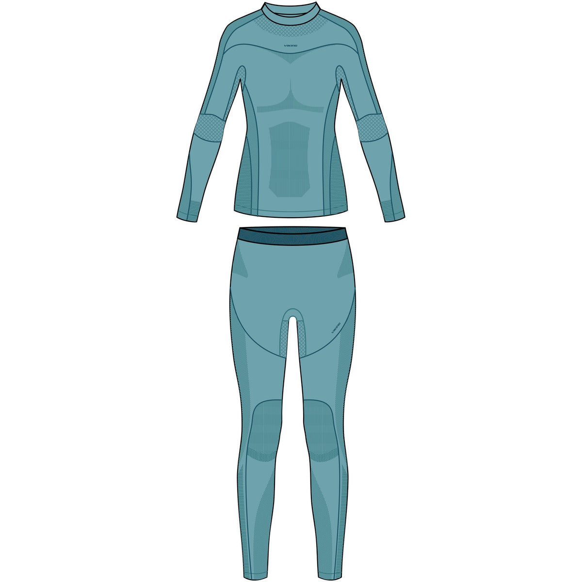 dámské termoprádlo Viking Gaja Turtle Neck Bamboo turquoise