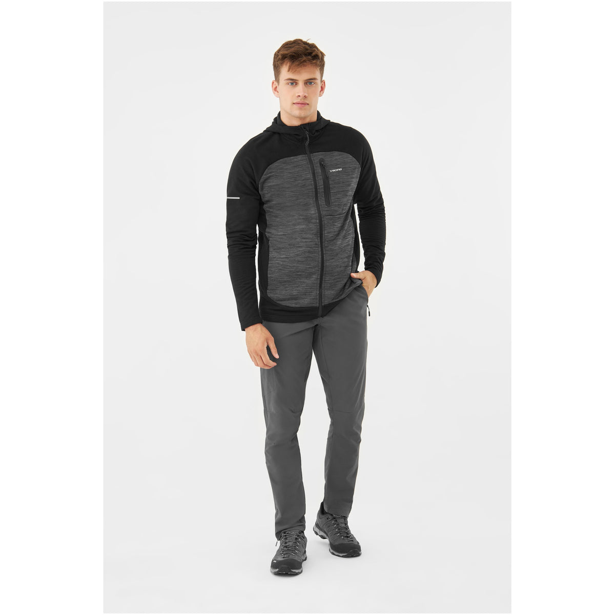 pánská mikina Viking Delmore Man black/dark grey melange