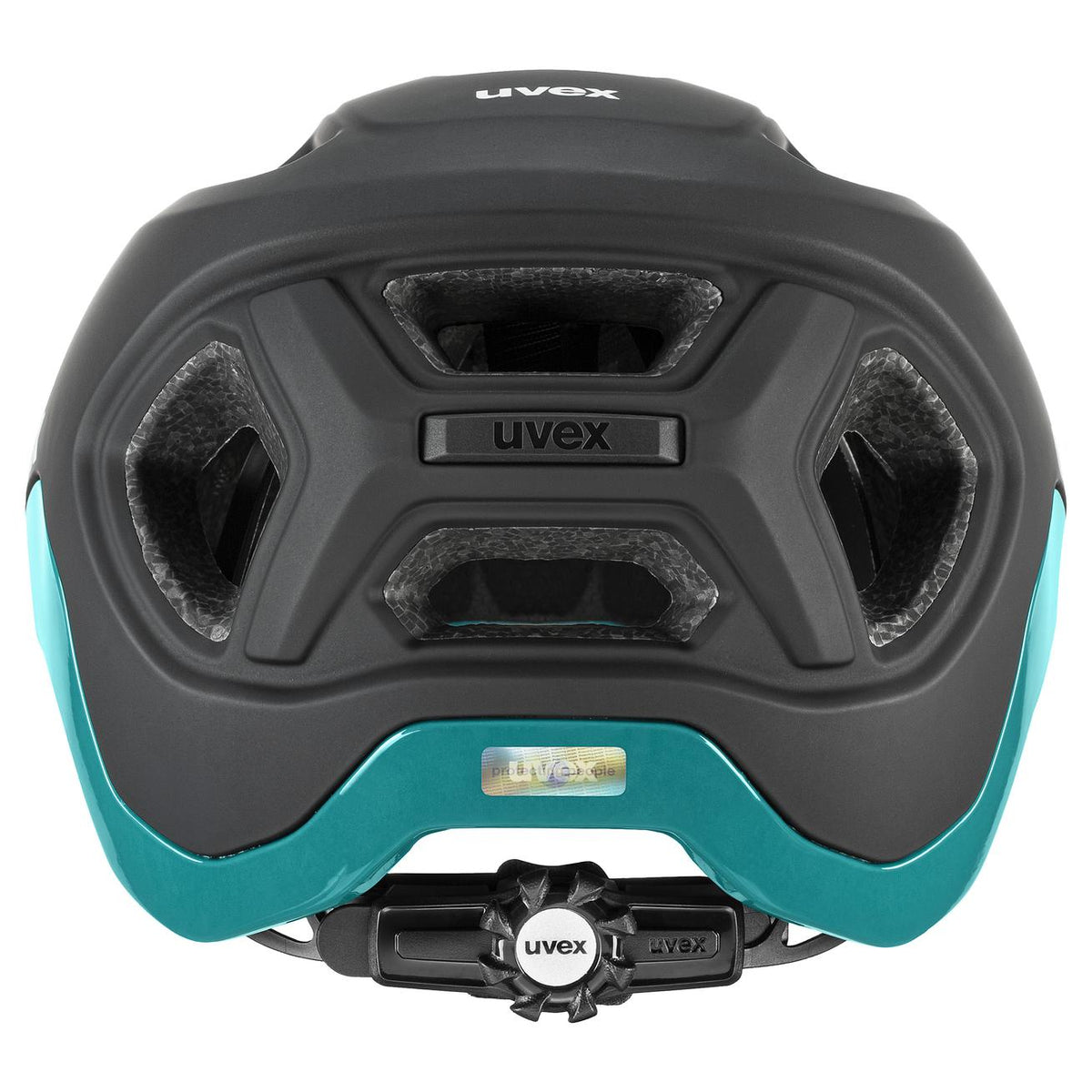 cyklistická přilba uvex react black-teal matt