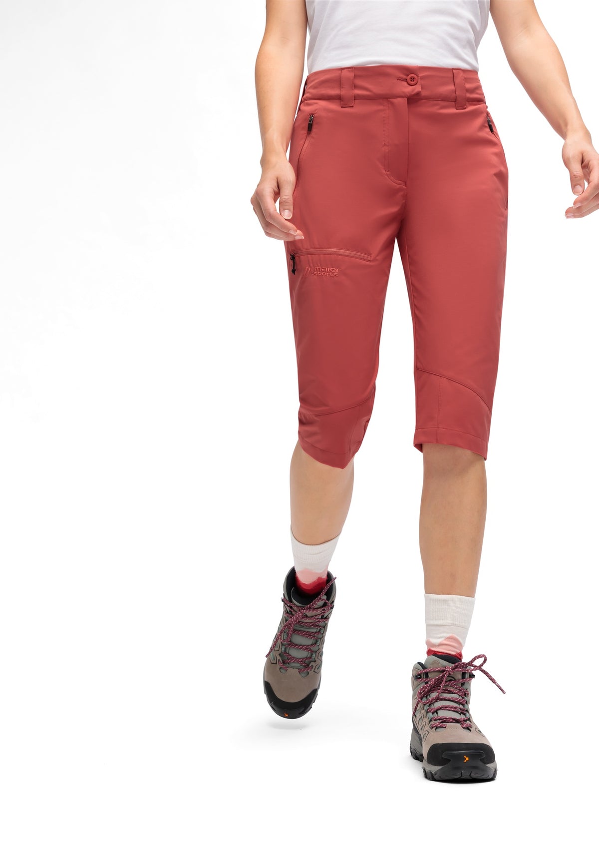 dámské Capri kalhoty Maier Sports Lulaka Capri Loop red orcher
