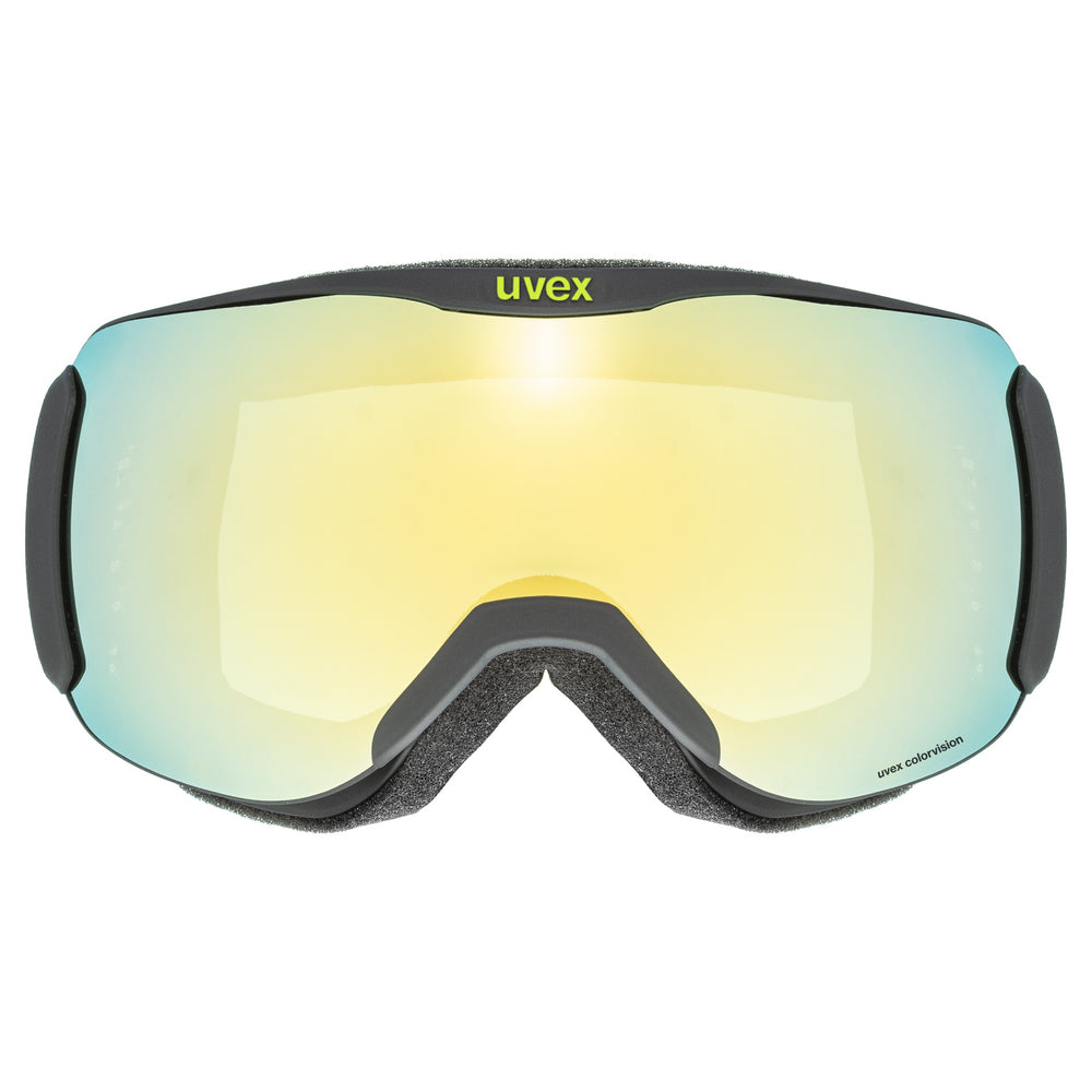 lyžařské brýle uvex downhill 2100 CV race black mat green S2