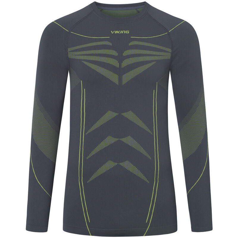 pánské termoprádlo Viking Rocket Man Set dark grey/lime