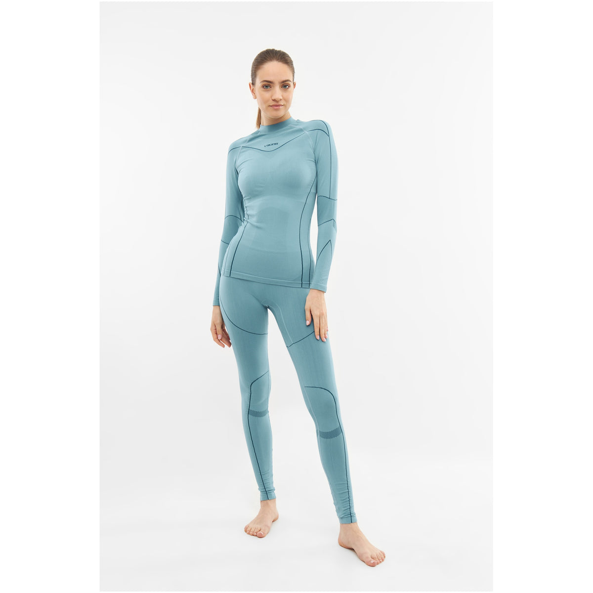 dámské termoprádlo Viking Gaja Turtle Neck Bamboo turquoise