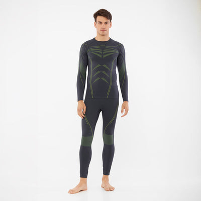 pánské termoprádlo Viking Rocket Man Set dark grey/lime
