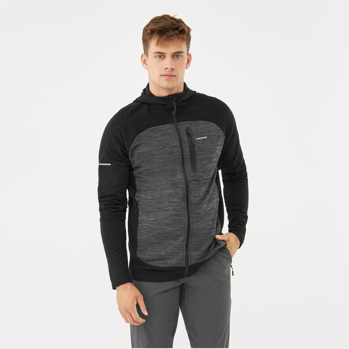 pánská mikina Viking Delmore Man black/dark grey melange